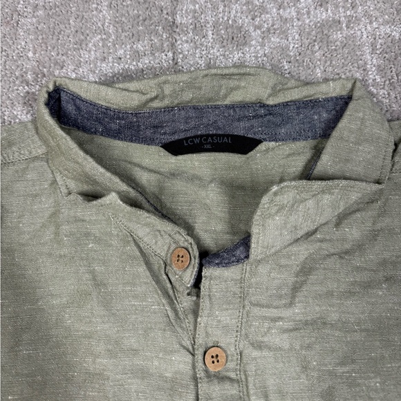 LCW Casual Cotton Line Blend Casual Pop Over Shirt Men Size XXL - Picture 2 of 7